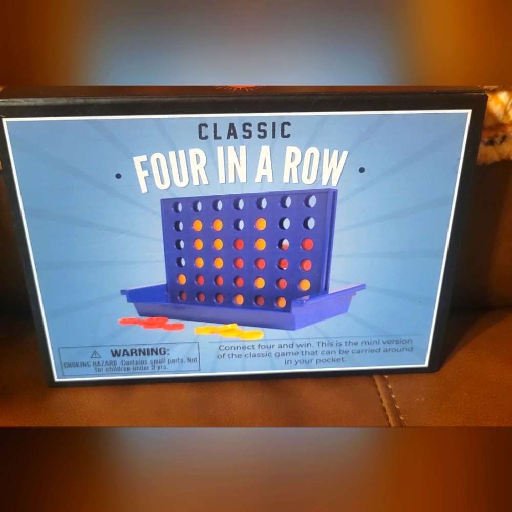 Classic Four in a Row Game, Mini Connect Four Travel Game